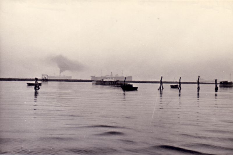  The view from Bradwell Quay, around 1958. The launch in the centre is marked USAF Air Sea Rescue. The ship behind it is believed to be the Costa Rican PUNTARENAS, built in 1924 as SALMONPOOL. She was scrapped Dec 1958. 
Cat1 Blackwater-->Laid up ships Cat2 Places-->Bradwell